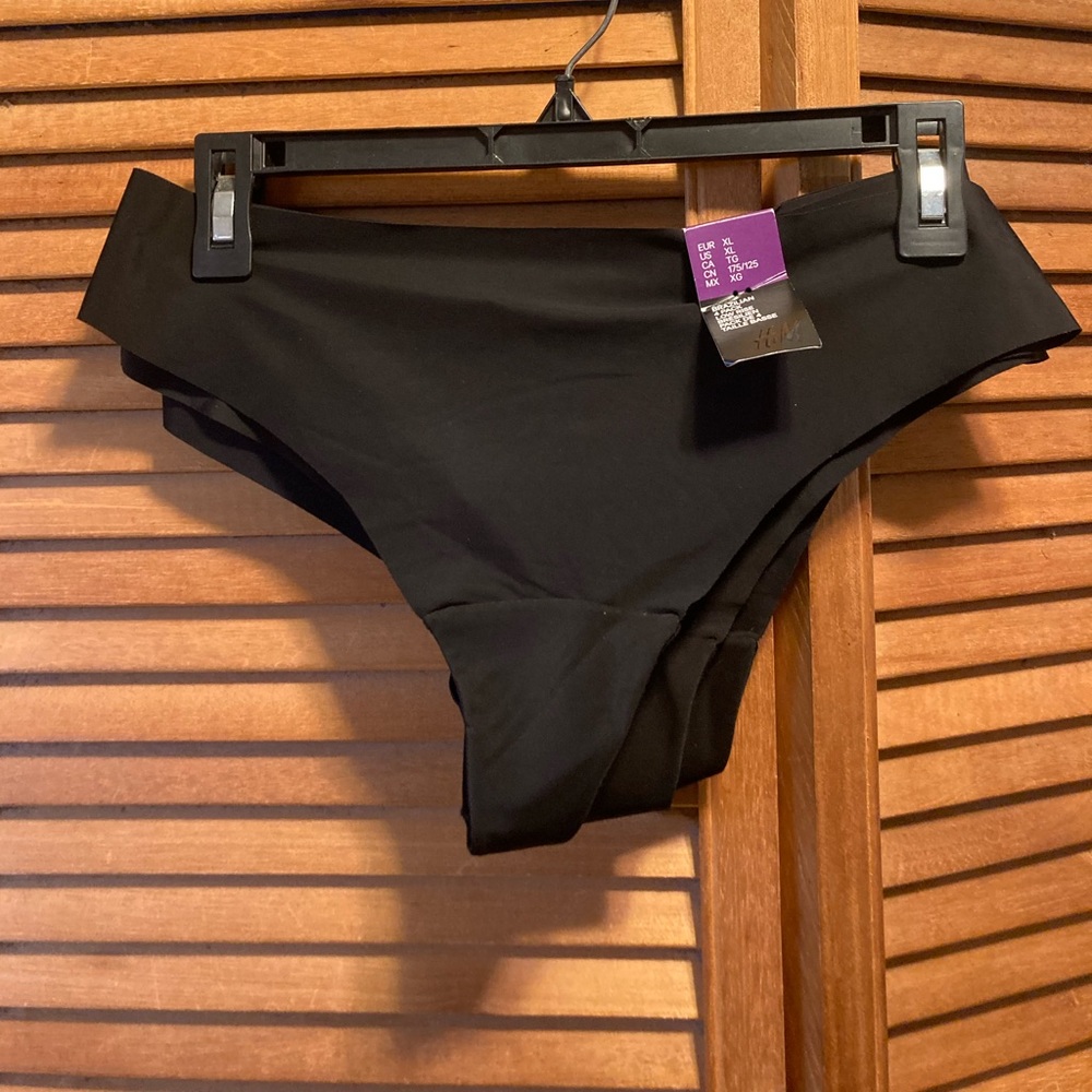 H&M Brazilian Black 4 Pack Low Rise Thongs